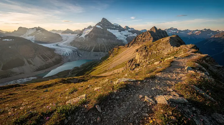 Parker Ridge-wandeling: uitzicht over de Saskatchewan-gletsjer