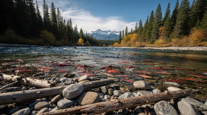 BC salmonrit: Adams River, Goldstream en waar u de trek kunt zien