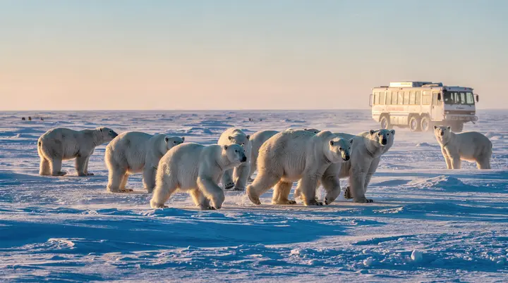 Tundra buggy Churchill: hoe de tours werken en wat u moet boeken